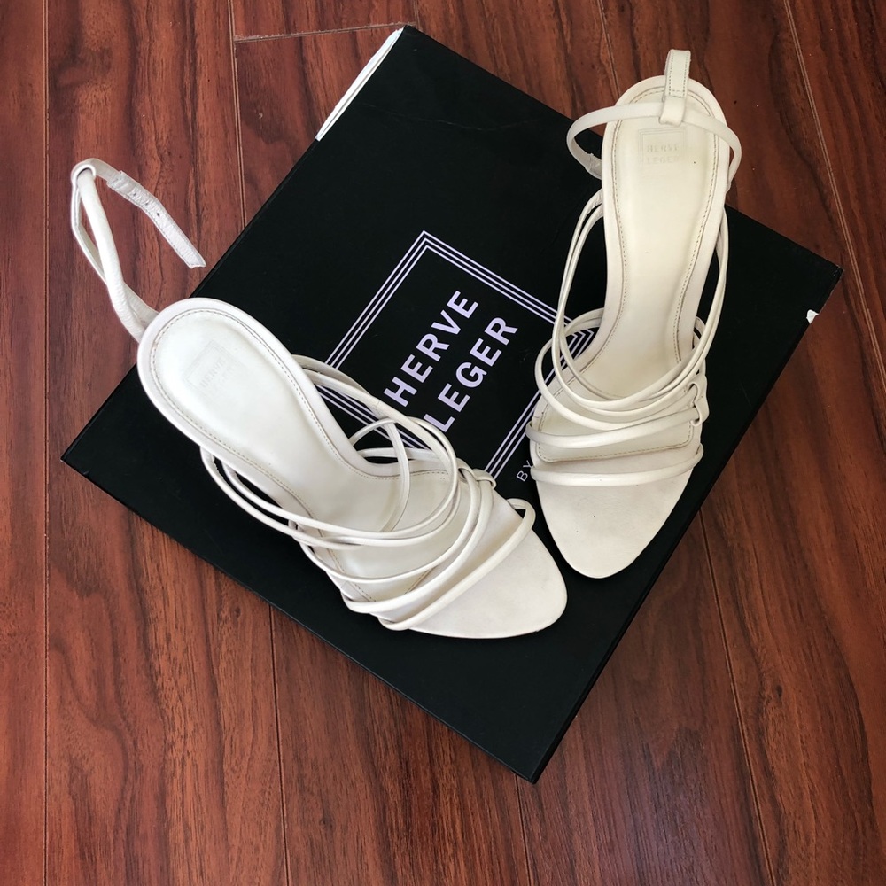 Herve Leger Odette Leather Sandals